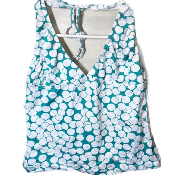 Zimmerman halter tankini bubble aqua teal polka dot - Picture 1 of 4